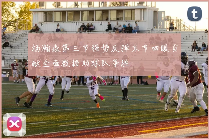 杨瀚森第三节强势反弹末节回暖贡献全面数据助球队争胜
